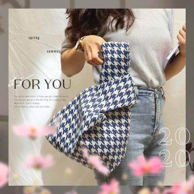 China Custom Small Women's Tote Bags Fashion Product Bag Women's Handbags Ladies Girl's Blue Thousand Birds Handbag for sale