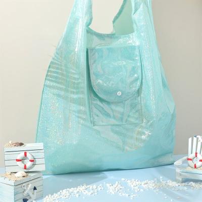 China Custom Clear Reusable Shopping Bag Plastics Totes Beach Girl Product Waterproof Folding Folding Bag for sale