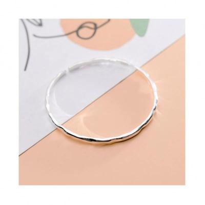 China BS3803 Sterling Silver Irregular Bangle Women Simple Openable Korean Luxury Bracelet for sale