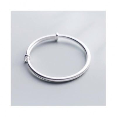 China BS2993 Minimalistic Simple Openable Pure Silver Women's Bangle Bracelet Nickel Free for sale