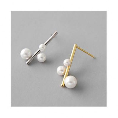 China XEEA465 100% SILVER Nickel Free Fine Jewelry 925 Fine Jewelery INS Earring Pearl Soft European Silver Earrings for sale