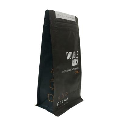 China Moisture Proof Clear Foil Lined Plastic Bags With Zipper For Flat Bottom Coffee Bag Packaging for sale