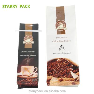 China Custom Printing Moisture Proof Side Gusset Coffee Packaging For Ground Coffee for sale