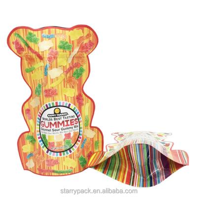 China Cute Bear Moisture Proof Colorful Printed Freeform Stand Up Gummy Candy Wrapper for sale