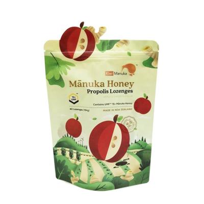 China Moisture Proof Digital Print Standing Irregular Shape Ziplock Custom Plastic Bag For Freeze Dried Fruit for sale