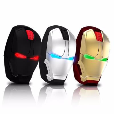 China 3D Iron Man Wireless Mouse Gaming Mouse Gamer Computer Mice Button Silent Click 800/1200/1600/2400DPI Adjustable Computer for sale