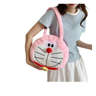 China Cross-Border Trend Kawaii Japanese Anime Doraemon Plush Bag Robot Cat Plush Toy Bag For Kids Birthday Gift for sale