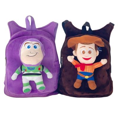 China Cross-Border Trend High Quality Cartoon Toy Story Plush Doll Kindergarten Kids Woody Buzz Light year Plush Toy Backpack for sale