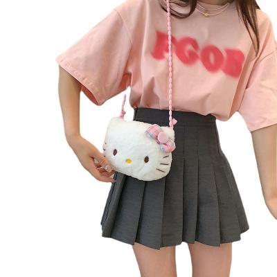 China Cross-Border Trend Kawai Hello Kitty Plush Backpacks Plush Toy Sanrio Plush Backpacks For Kids Birthday Gift for sale