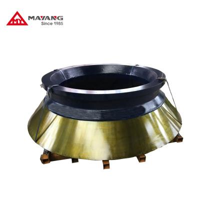 China Quarry Spare Parts For Hydraulic Cone And Concave Crusher Manganese Casting Steel Coat for sale