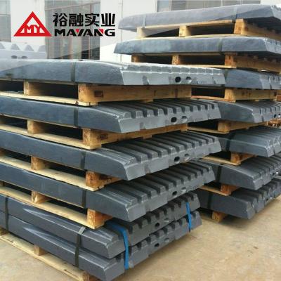 China Plant Crusher Parts For Steel Crusher Jaw Plate Mnaganese Casting High Ore Mining for sale