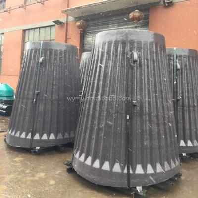 China Ore Mining Manganese Steel Casting Parts Rotary Crusher Wear Parts 13 Tons Oversize Coat for sale