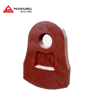 China Building Material Shops Ore Mining Hammer High Impact Chrome Hammer Plate Metal Crusher Shredder Hammer for sale