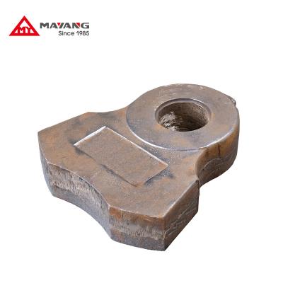 China Building Material Shops High Chrome Shredder Hammer Impact Hammer Manganese Casting Flat Hammer For Stone for sale