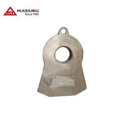 China Building Material Shops High Chrome Shredder Hammer Manganese Casting Flat Hammer Impact Crusher Hammer for sale