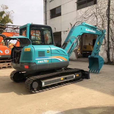 중국 Used excavators sunward SWE 70E SWE 70 construction 7 ton mini excavators diggers digging excavator for sale 0.26m3 판매용