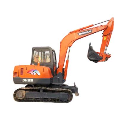 China Used mini excavator construction machinery used dh55 doosan 5 ton excavator in shanghai for sale 0.18MÂ ³ en venta