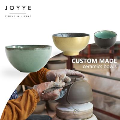 China JOYYE 2022 Viable OEM Hand Painted Porcelain Tableware Custom Ceramic Dinnerware Bowls for sale