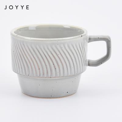 China Japanese style viable reactive luster Joyye ceramic mug set stack coffee cup wholesale creative ceramic cup for sale