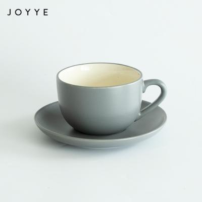 China Joyye Sustainable Functional Daily Use Custom Ceramic Wholesale Coffee Mug Cup And Saucer for sale