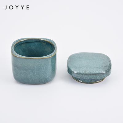 China Kitchen Sustainable Reactive Glaze Joyye Ceramic Storage Jars Set With Lids Canisters Sealed Tableware Wholesale for sale