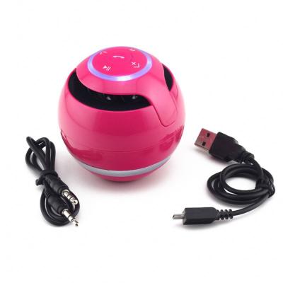 China Portable Mini Speaker Subwoofer Phone Function Led Ball Radio Usb Outdoor Music Speaker for sale