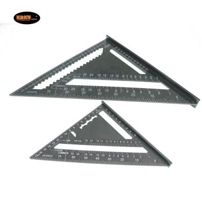 China KAKU High-Precision Metric Aluminum Alloy Durable Woodworking Tools Triangular Measure Ruler Spotting Carpenter for sale