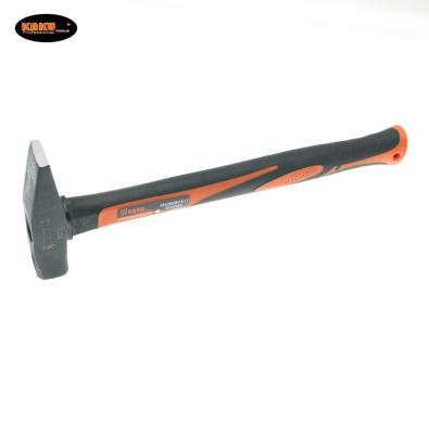 China KAKU Cheap 500g Blacksmith Concrete Testing Hammer Dead Blow Machinists Hammer With Plastic Coating Handle for sale