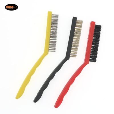 China Cleanging KAKU 3Pcs 9inch Copper Wiring Cleaning Brushes Tools Polishing Retail Metal Chain Hood Cleaning Brushes for sale