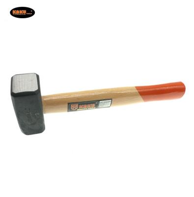 China Concrete Test KAKU Low Price 1.0kg 1.5kg 2.0kg Stoning Sledgehammer Wood Handle Masonry Break Stone Hammer for sale