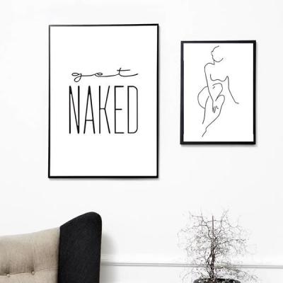 China 8*10 16*20 20*27inches Modern Abstract Fashion Wall Decor Hanging Get Nude Canvas Print for sale