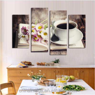 China Modern Home Decorations 4 Pieces Canvas Painting Wall Art Prints Canvas Wall Art Print For Cafe for sale