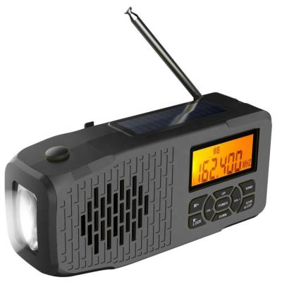 China NOAA Signal SCAN& VIGILANTE Emergency Crank Function Solar Crank Car Radio Led Emergency Lamp With Radio for sale