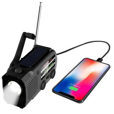 China Hand Crank Charger Am/Fm/WB PORTABLE Portable Solar Emergency Radio With Flashlight Camping for sale