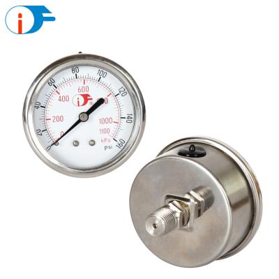 China For the most corrosive media and environments use 63mm all stainless steel pressure gauge for sale