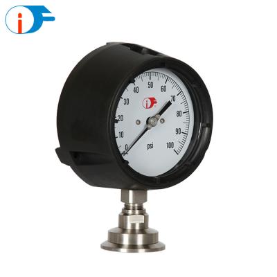 China Corrosion And Burn Resistant Industrial Black Pressure Gauge Occupational Safety Process Pressure Gauge for sale