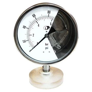 China Non-Corrosive To Safety Gauge Polypropylene Case Stainless Steel Brass Explosion Proof Pressure Gauge for sale