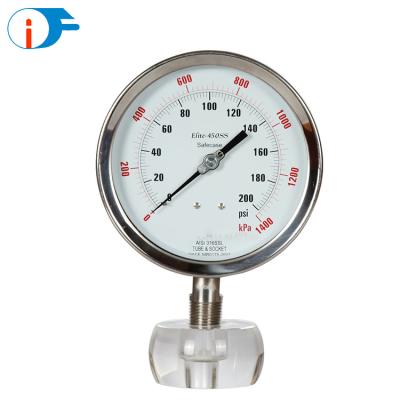 China Oil Resistant 316L Tube Explosion Proof 15 To 20000 PSI Pressure Gauge for sale