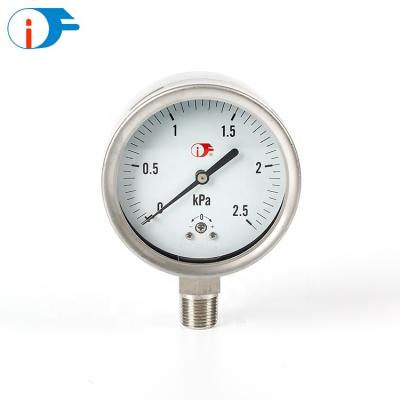 China For the most corrosive media with small pressure and environments use. Mechanical Pressure Gauge 4 Bar Water Tank Pressure Gauge for sale