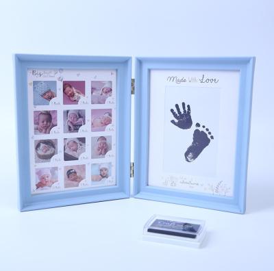 China Plastic My First Year Baby Handprints Plastic View For Photo Souvenirs for sale