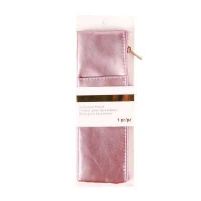 China Schools & Offices PU leather pencil pouch with elastic cord which is mounted on A5 book for sale