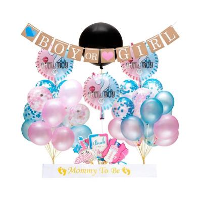 China Gift Banner Confetti Balloons Photo Booth Props For Baby Gender Reveal Party Supplies for sale