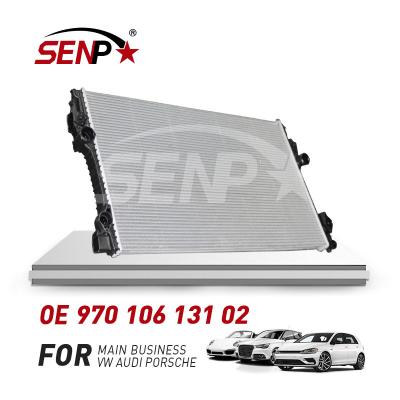 China Aluminum Alloy SENP Car radiator parts matching for Porsche Panamera radiator assembly heat exchange system 97010613102 for sale