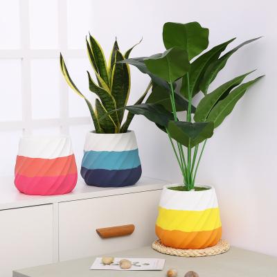 China New Flower Planter Pot Minimalist Creative Ceramic Indoor Tabletop Decor Succulent Flower Pots for sale