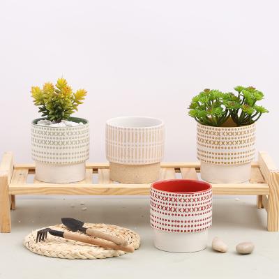 China New Minimalist Ceramic Flower Pot Planter Porcelain Planter Decoration Succulent Plant Pots For Indoor House for sale