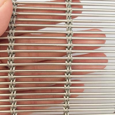 China Plain Weave Stainless Steel Wire Architecture Solar Shading Mesh Metal Curtain For Partition Wall for sale