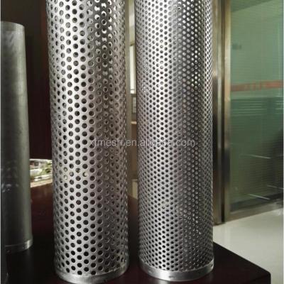 China Plain Weave Metal 304 316 Customized Stainless Steel Wire Mesh Perforated Cylinders / Pipe / Tube Filter for sale