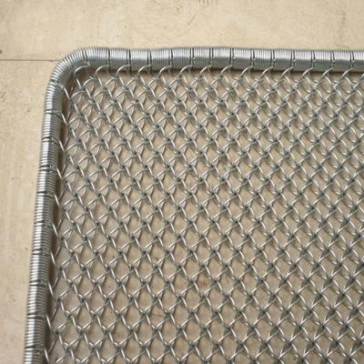 China Galvanized Anti-Slip Wire Duplex Spiral Weaving Foot Pedal Door Mat Mesh for sale