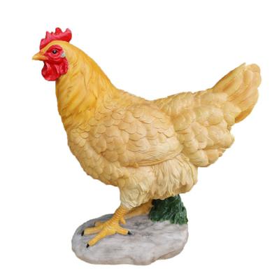 China Europe Rooster Ornaments Rooster Resin Crafts Garden Decoration Hen Sculpture Animal Model for sale