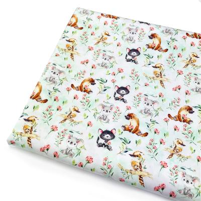 China DIGITAL PRINT Woven 100% Cotton Fabric Shrink-Resistant For Kid's Floral Dress for sale